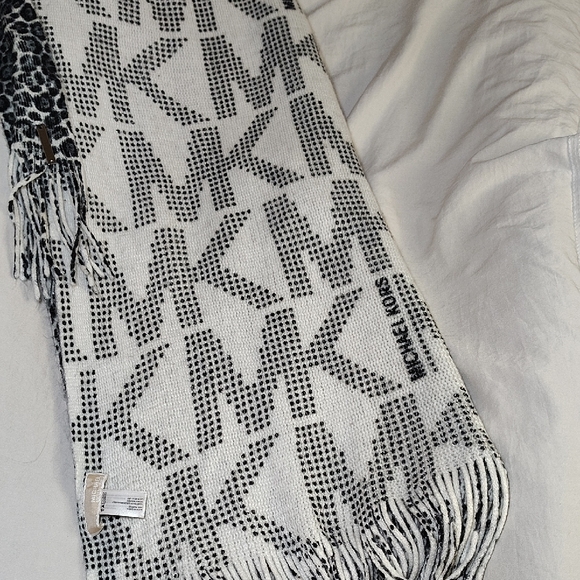 Michael Kors Monochrome Animal Print Scarf - Picture 6 of 9
